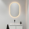 Mondiaz GLOW miroir – ovale – 45 x 90 cm – LED indirecte tout autour – capteur de mouvement – Oro (sable) SW1105160