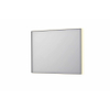 INK SP32 spiegel - 100x4x80cm rechthoek in stalen kader incl indir LED - verwarming - color changing - dimbaar en schakelaar - geborsteld RVS SW955859