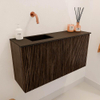 Mondiaz JOYA 80cm meuble de toilette - couleur Walnut - Vasque FAYE position Gauche Sans trou de robinet couleur Urban SW1421362