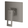 Grohe Eurocube Inbouwthermostaat - 1 knop - zonder omstel - brushed hard graphite SW523743