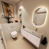 MONDIAZ TURE-DLUX Meuble toilette - 120cm - Rosee - EDEN - vasque Ostra - position droite - sans trou de robinet SW1105221