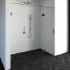Saniclass Create douchedeur 190x200cm 2-delig profielloos met antikalk en 8mm veiligheidsglas geborsteld RVS SW223810 Saniclass Create douchedeur 190x200cm 2-delig profielloos met antikalk en 8mm veiligheidsglas geborsteld RVS SW223810