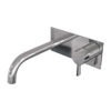 BRAUER Chrome Edition Wastafelmengkraan inbouw - gebogen uitloop links - hendel middel dik - inclusief inbouwdeel - afdekplaat - model E 1 - chroom SW397993
