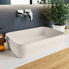 Mondiaz Arvo waskom 55x38x13cm rechthoek opbouw Solid Surface Linen/Linen SW643565 Mondiaz Arvo waskom 55x38x13cm rechthoek opbouw Solid Surface Linen/Linen SW643565
