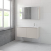 Bruynzeel Matera badmeubelset 56.5x120x50cm 1 kraangat 1 wasbak 4 lades met spiegelkast met softclose composite kasjmier grijs SW384440 Bruynzeel Matera badmeubelset 56.5x120x50cm 1 kraangat 1 wasbak 4 lades met spiegelkast met softclose composite kasjmier grijs SW384440