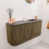 Mondiaz JOYA-DLUX 81.6cm toiletmeubel - ronding links kleur Dusk - Wastafel FAYE positie Rechts 1 kraangat kleur Sombra. SW1426165
