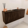 Mondiaz JOYA 100cm toiletmeubel - kleur Walnut - Wastafel FAYE positie Midden 1 kraangat kleur Urban. SW1421332