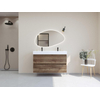 H&R Badmeubelen Infinity XXL 3D Badkamermeubelset - 120 cm - 1 keramische wasbak kube wit - 2 kraangaten - 2 lades - charleston SW863519