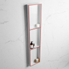 Mondiaz Easy nis 29.5x149.5x8cm voor Inbouw/opbouw 3 open vakken Solid surface Talc/Fire SW643887