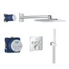 Grohe Grohtherm SmartControl Set de douche thermostatique avec douche de tête carré 310 et douchette chrome SW108048 Grohe Grohtherm SmartControl Set de douche thermostatique avec douche de tête carré 310 et douchette chrome SW108048