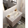 MONDIAZ VICA 80cm badmeubel smoke 2 lades wastafel denia midden met 1 kraangat SW411372 MONDIAZ VICA 80cm badmeubel smoke 2 lades wastafel denia midden met 1 kraangat SW411372