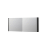 INK SPK1 armoire de toilette – 140 x 60 x 14 cm – 2 portes, portes-miroir double face – Noir mat SW493880