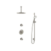 Hotbath Buddy IBS - Regendoucheset - 15cm plafondarm - 30cm ronde hoofddouche - 3 standen handdouche - glijstang - 2 stopkranen - geborsteld nikkel (RVS) SW298881
