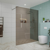 Fortifura Galeria Douche à l'italienne - 160x200cm - verre fumé - Chrome SW876874