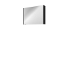 Proline spiegelkast comfort avec miroir sur plaque à l'intérieur de 2 portes 80x14x60cm noir mat SW350448