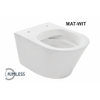 Wiesbaden Vesta hangtoilet – spoelrandloos – diepte 52 cm – mat wit SW373862