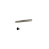 Hotbath &MORE Handdoekradiator - 50x19cm - soft square - 1 stangen - horizontaal - met schakelaar - geborsteld nikkel (RVS) SW1245783
