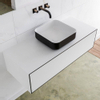 MONDIAZ LAGOM 110cm badmeubel solid surface urban 1 lades Wastafel BINX opzetkom midden zonder kraangat SW409240 MONDIAZ LAGOM 110cm badmeubel solid surface urban 1 lades Wastafel BINX opzetkom midden zonder kraangat SW409240