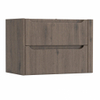 H&R Badmeubelen Juice Wastafelonderkast - 80x45x50cm - rechterhoek afgerond - 2 lades - geïntegreerde greep - Tucson oak SW1488958