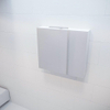 Mondiaz CUBB armoire de toilette – 80 x 70 x 18 cm – 2 portes – Talc (blanc) SW410112