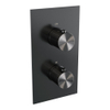 BRAUER Stripe 3-weg Inbouwthermostaat - rechthoekig - inclusief inbouwdeel - geborsteld gunmetal PVD SW1434986