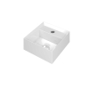 INK Vice lave-mains - 27x27x9cm - trou de robinet au centre - blanc brillant SW207535