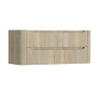 H&R Badmeubelen Juice Wastafelonderkast - 120x45x50cm - afgeronde hoeken - 2 lades - geïntegreerde greep - French oak SW1490011