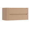 H&R Badmeubelen Juice Meuble sous vasque - 100x45x50cm - coin gauche arrondi - 2 tiroirs - poignée intégrée - Peach SW1489568