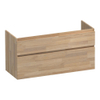 BRAUER Delight meuble sous lavabo - 120x46x60cm - 2 tiroirs à fermeture douce - sans poignée - 1 découpe pour le siphon - chêne massif - assemblage à dents de scie chêne gris SW523088 BRAUER Delight meuble sous lavabo - 120x46x60cm - 2 tiroirs à fermeture douce - sans poignée - 1 découpe pour le siphon - chêne massif - assemblage à dents de scie chêne gris SW523088