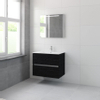 Bruynzeel Miko badmeubelset 66x81x51cm 1 kraangat 1 wasbak 2 lades met spiegel met softclose zwart eiken SW384490 Bruynzeel Miko badmeubelset 66x81x51cm 1 kraangat 1 wasbak 2 lades met spiegel met softclose zwart eiken SW384490