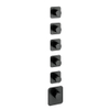 Hotbath Gal Afbouwdeel - voor Highflow Thermostaat - met 5 stopkranen - PVD - geborsteld gunmetal antraciet SW656325