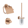 Grohe Start Toiletaccessoire set - toiletborstelhouder - open - toiletrolhouder - met klep - handdoekhaak - brushed warm sunset (koper) SW1569631