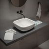 Ideavit Solidpool vasque à poser - 35x35x13cm - Solid surface - Carré - Blanc mat SW857488