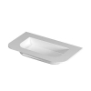 INK Modi Wastafel - 80x45x1.7cm - inbouw - afgeronde hoeken - zonder kraangat - polystone - glans wit SW1406067