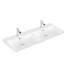Villeroy & Boch Avento dubbele meubelwastafel - 120x47cm - 2 kraangaten - met overloop - White Alpine (glans wit) SW209499