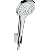 Hansgrohe Croma select e PorterS badset - met Croma - select E Vario - handdouche - met wandhouder - met isiflex B - doucheslang - 125cm wit/chroom - wit chroom 0605481