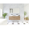 HR badmeubelen Matrix 3D ensemble de meubles de salle de bains 140cm 2 tiroirs sans poignées avec bande de préhension couleur French oak avec plan de dessus french oak SW857141
