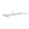 Crosswater Glide II Wastafel inbouw - 100x45cm - 1 kraangat - glas - glans ice wit SW487216