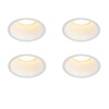 QAZQA Dept inbouwspot - set van 4 - 10.5x10.5x10.4cm - dimbaar - IP44 - mat wit SW1209535