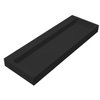 Best Design Nero wastafel 100x42x10cm zonder kraangat zwart mat SW533164 Best Design Nero wastafel 100x42x10cm zonder kraangat zwart mat SW533164