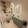 MONDIAZ TURE-DLUX Meuble toilette - 120cm - Army - EDEN - vasque Frappe - position centrale - 1 trou de robinet SW1102671