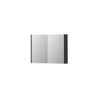 INK SPK1 armoire de toilette – 80 x 60 x 14 cm – 2 portes, portes-miroir double face – Anthracite mat SW493563