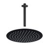 FugaFlow Eccelente Acces Douche de tête - 25cm - ronde - bras de plafond 20cm - noir mat SW1468876