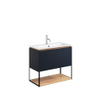 Crosswater Mada Ensemble de meuble - 70x36.7x61cm - lavabo - 1 trou de robinet - open frame - Indigo Blue SW975305