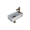 Ink Versus pack lave-mains – 36 x 18 x 9 cm – marbre blanc – perçage à gauche SW693553