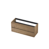 INK Wastafelonderkast - 120x45x52cm - 2 lades - greeploos - met houten keerlijst - MDF - Ash grey SW493849