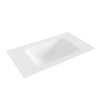 Mondiaz CLOUD wastafel - 80x46x0.9cm - wasbak midden - zonder kraangat - mat talc (wit) SW427750
