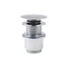 Clou InBe stop/go bouchon de vidage avec capuchon de recouvrement plat rond chrome SW9469