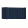 H&R Badmeubelen Juice Wastafelonderkast - 80x45x40cm - rechterhoek afgerond - 3D-front - 1 lade - geïntegreerde greep - blue oak SW1259562