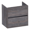 BRAUER Adore meuble sous-lavabo peu profond - 60x39x55cm - 2 tiroirs à fermeture en douceur - sans poignée - 1 découpe pour siphon - Driftwood SW1198434